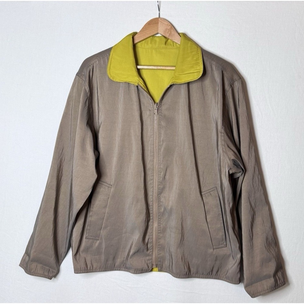 Mycra Pac Jacket Sz M / L Reversible Windbreaker Brown Green Travel‎ Lagenlook